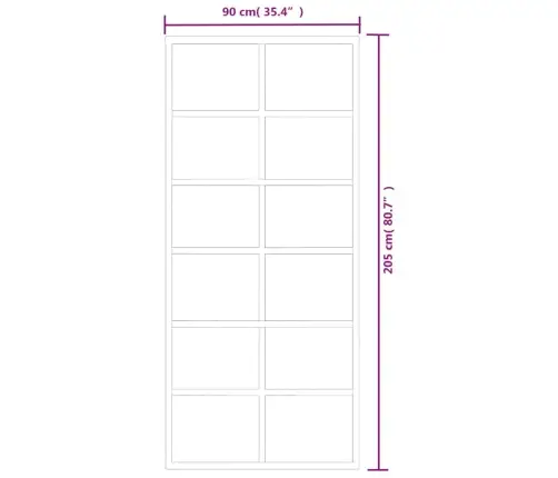 Bīdāmās Durvis Ar Stiprinājumiem, Stikls, Alumīnijs, 90X205 Cm Vidaxl