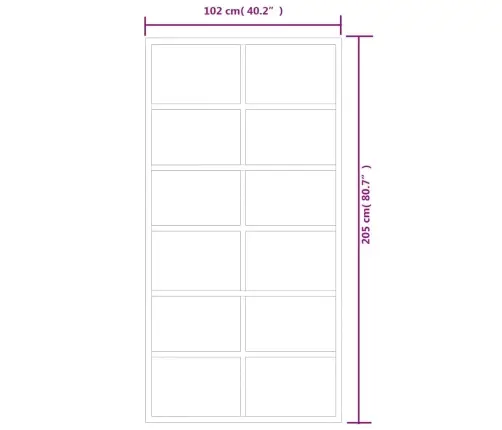 Liuguks Riistvarakomplektiga, Esg Klaas, Alumiinium, 102X205Cm