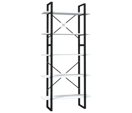 5-Līmeņu Grāmatu Plaukts, Balts, 80X30X175Cm, Inženierijas Koks Vidaxl 5-Līmeņu Grāmatu Plaukts, Balts, 80X30X175Cm, Inženierijas Koks Vidaxl
