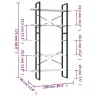 5-Līmeņu Grāmatplaukts, Balts, 100X30X175 Cm, Inženierijas Koks Vidaxl