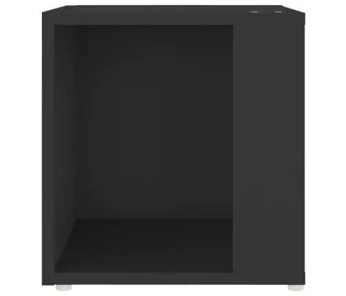 Šoninis Staliukas, Juodas, 33X33X34,5cm Apdirbta Mediena