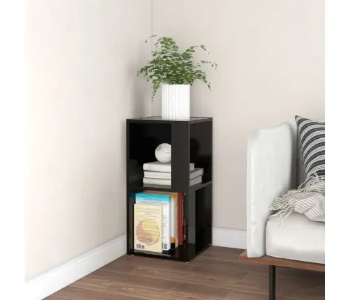 Kampinė Spintelė, Juodos Spalvos, 33X33X67cm Apdirbta Mediena