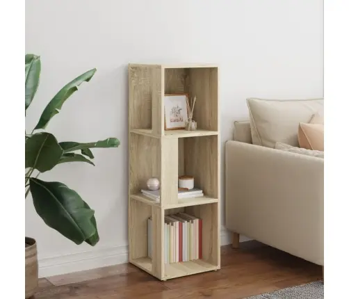 Stūra Plaukts, Ozolkoka Krāsa, 33X33X100 Cm, Inženierijas Koks Vidaxl