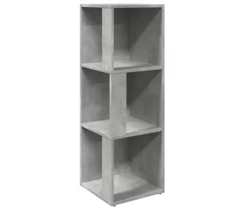 Stūra Plaukts, Betona Pelēks, 33X33X100 Cm, Inženierijas Koks Vidaxl