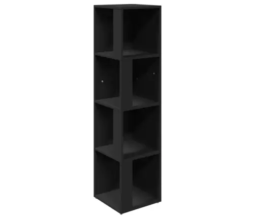 Stūra Skapītis, Melns, 33X33X132 Cm, Inženierijas Koks Vidaxl