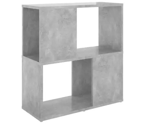 Grāmatu Plaukts, Betona Pelēks, 60X24X63 Cm, Inženierijas Koks Vidaxl