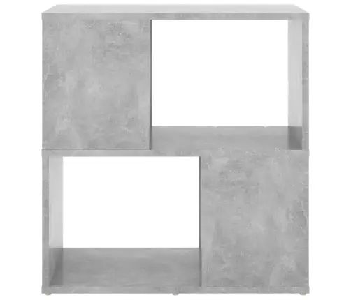 Grāmatu Plaukts, Betona Pelēks, 60X24X63 Cm, Inženierijas Koks Vidaxl