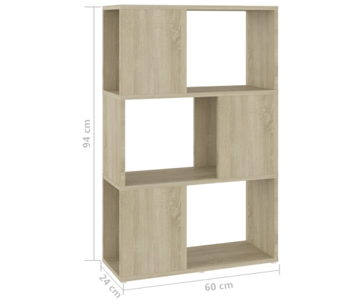Grāmatu Plaukts, 60X24X94 Cm, Ozolkoka, Inženierijas Koks Vidaxl