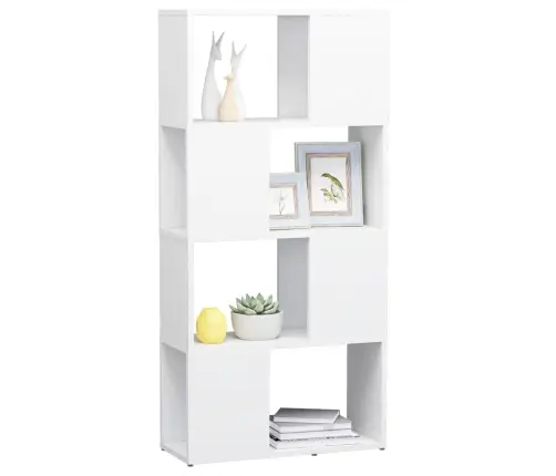 Grāmatu Plaukts, Balts, 60X24X124,5 Cm, Inženierijas Koks Vidaxl