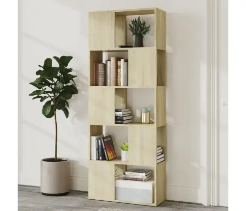 Grāmatu Plaukts, Ozolkoka Krāsa, 60X24X155 Cm Vidaxl