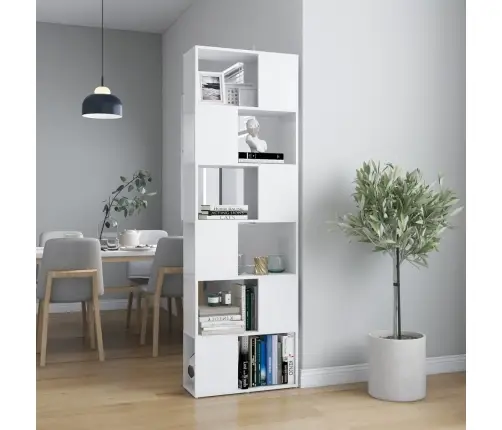 Grāmatu Plaukts, Balts, 60X24X186 Cm Vidaxl