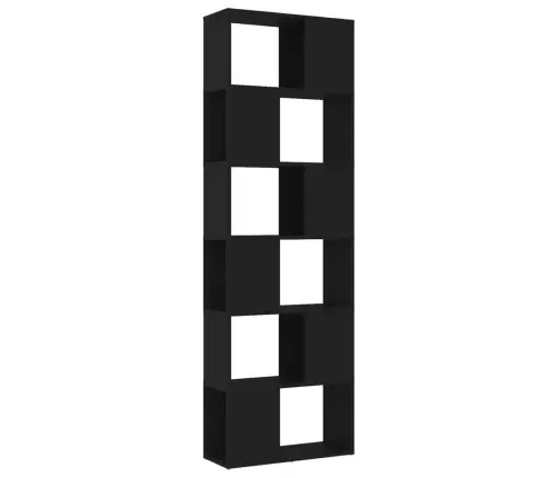 Spintelė Knygoms/Kambario Pertvara, Juoda, 60X24X186cm Mdp