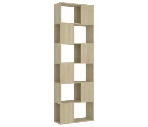 Grāmatu Plaukts, 60X24X186 Cm, Ozolkoka, Inženierijas Koks Vidaxl