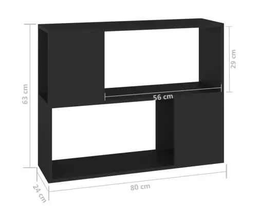Telerialus, Must, 80 X 24 X 63 cm Tehispuit