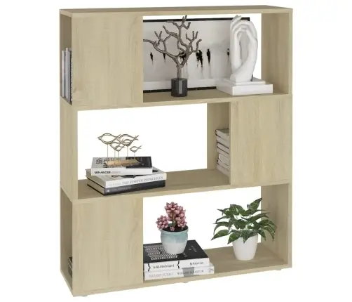 Grāmatu Plaukts, 80X24X94 Cm, Ozolkoka Krāsa, Inženierijas Koks Vidaxl