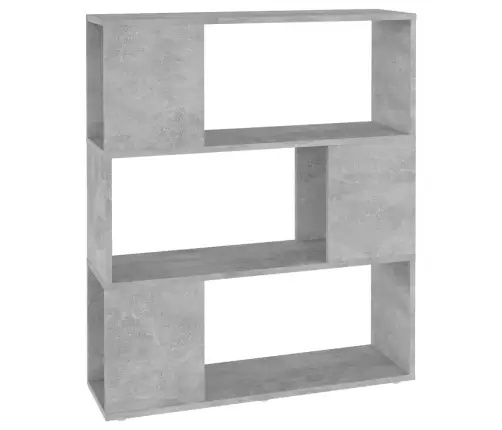 Grāmatu Plaukts, 80X24X94 Cm, Betona Pelēks, Inženierijas Koks Vidaxl