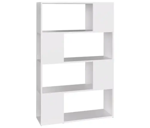 Grāmatu Plaukts, Balts, 80X24X124,5 Cm, Inženierijas Koks Vidaxl