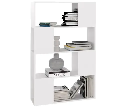 Grāmatu Plaukts, Balts, 80X24X124,5 Cm, Inženierijas Koks Vidaxl