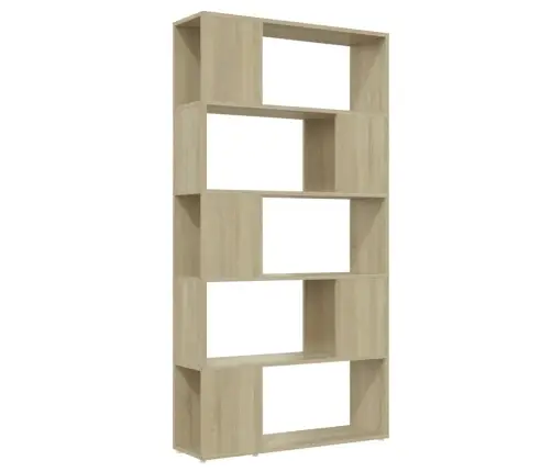 Raamaturiiul/Ruumijagaja, Must, Sonoma Tamm, 80 X 24 X 155 cm Puitlaastplaat Raamaturiiul/Ruumijagaja, Must, Sonoma Tamm, 80 X 24 X 155 cm Puitlaastplaat