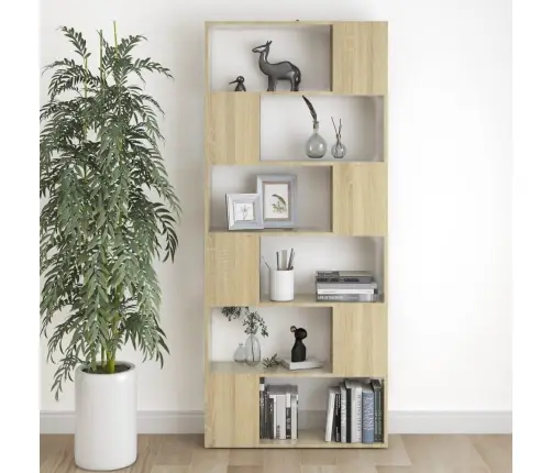 Grāmatu Plaukts, 80X24X186Cm, Ozolkoka Krāsa, Inženierijas Koks Vidaxl