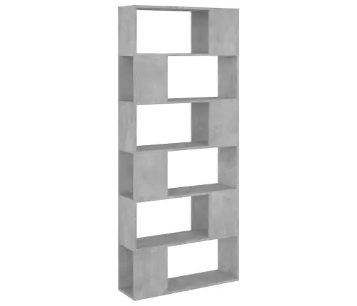 Grāmatu Plaukts, 80X24X186 Cm, Betona Pelēks, Inženierijas Koks Vidaxl