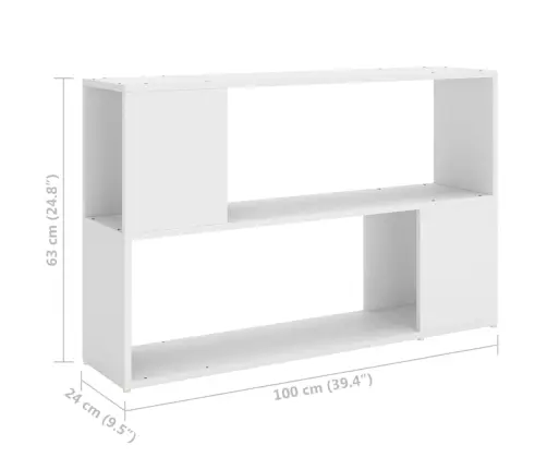 Grāmatu Plaukts, 100X24X63 Cm, Inženierijas Koks, Balts Vidaxl