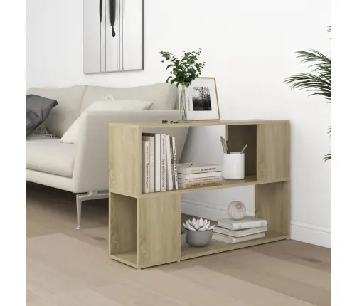 Raamaturiiul, Sonoma Tamm, 100X24X63 cm Tehispuit