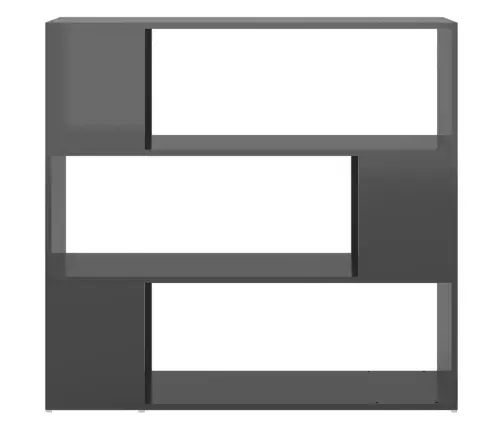 Grāmatu Plaukts, 100X24X94 Cm, Spīdīgs Pelēks Vidaxl