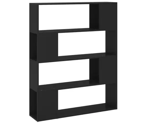 Spintelė Knygoms/Kambario Pertvara, Juoda, 100X24X124Cm