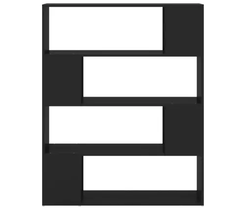 Spintelė Knygoms/Kambario Pertvara, Juoda, 100X24X124Cm