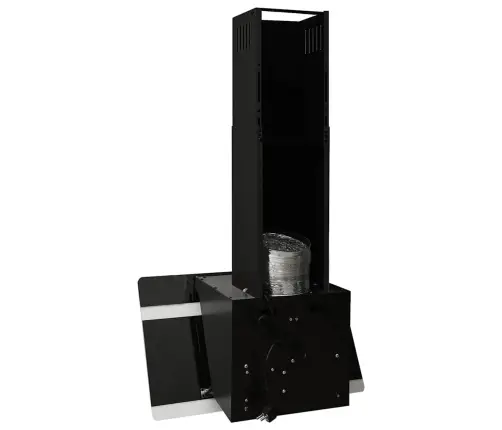 Tvaika Nosūcējs, 60 Cm, Tērauds, Rūdīts Stikls, Melns Vidaxl