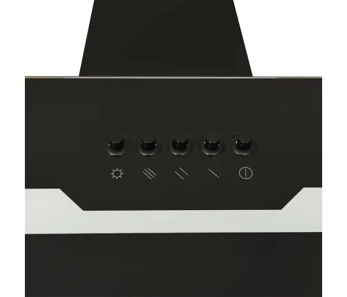 Tvaika Nosūcējs, 60 Cm, Tērauds, Rūdīts Stikls, Melns Vidaxl