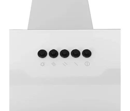 Tvaika Nosūcējs, 60 Cm, Tērauds, Rūdīts Stikls, Balts Vidaxl