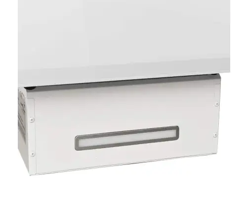 Tvaika Nosūcējs, 60 Cm, Tērauds, Rūdīts Stikls, Balts Vidaxl