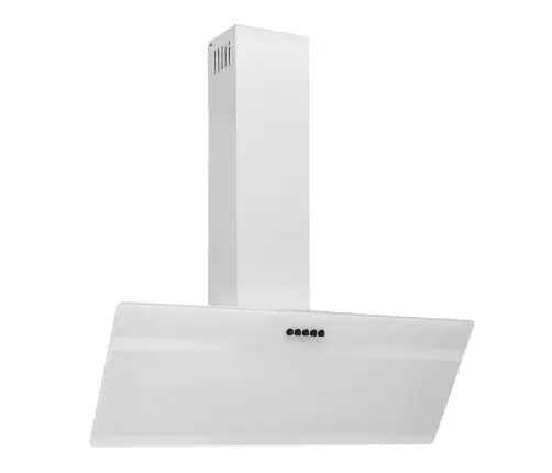 Tvaika Nosūcējs, 90 Cm, Tērauds, Rūdīts Stikls, Balts Vidaxl