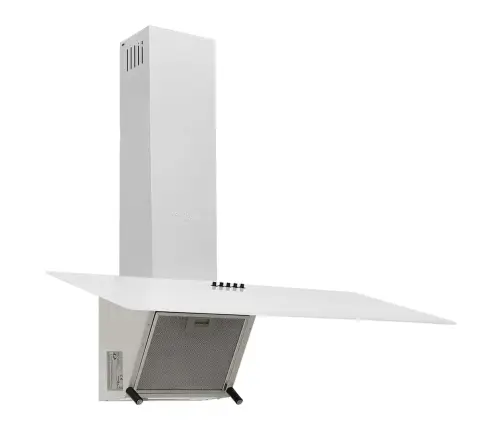 Tvaika Nosūcējs, 90 Cm, Tērauds, Rūdīts Stikls, Balts Vidaxl