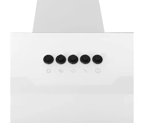 Tvaika Nosūcējs, 90 Cm, Tērauds, Rūdīts Stikls, Balts Vidaxl