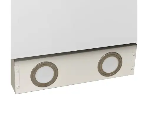 Tvaika Nosūcējs, 60 Cm, Tērauds, Rūdīts Stikls, Balts Vidaxl