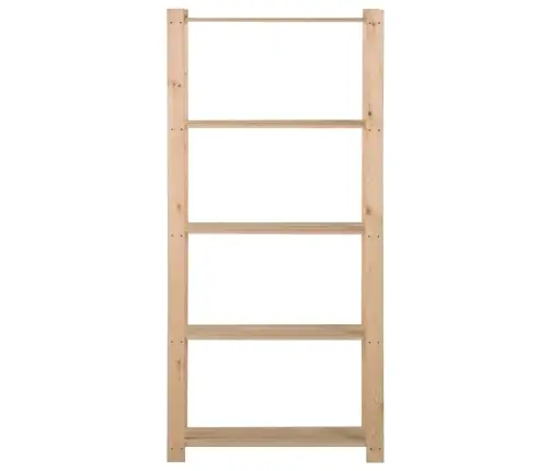 5-Līmeņu Glabāšanas Plaukts, 80X28,5X170 Cm, Priedes Masīvkoks Vidaxl