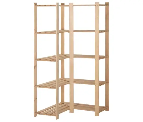 5-Līmeņu Stūra Plaukts, 82,5X82,5X170 Cm, Priedes Masīvkoks Vidaxl