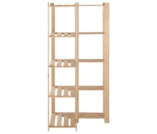 5-Līmeņu Stūra Plaukts, 82,5X82,5X170 Cm, Priedes Masīvkoks Vidaxl