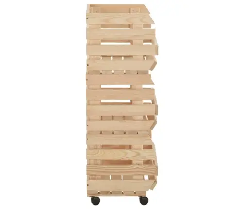 Daržovių Vežimėlis, 37X30X80cm Pušies Medienos Masyvas