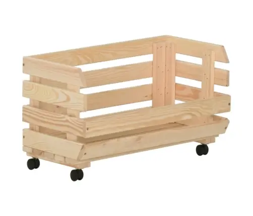 Daržovių Vežimėlis, 37X30X80cm Pušies Medienos Masyvas