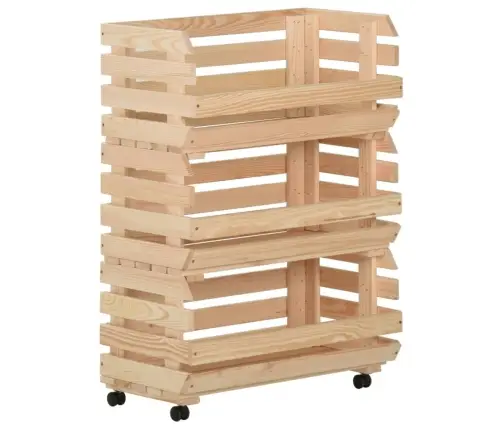 Köögiviljakäru, 57 X 30 X 80 cm Männipuit