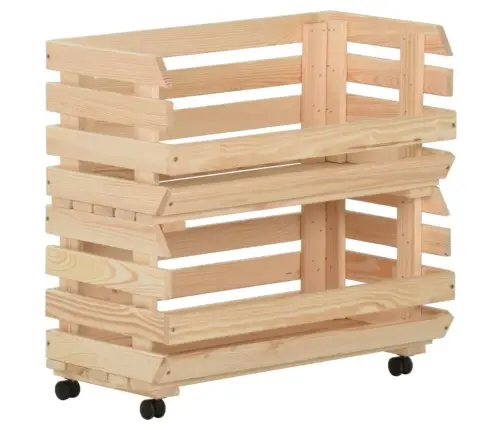 Köögiviljakäru, 57 X 30 X 80 cm Männipuit