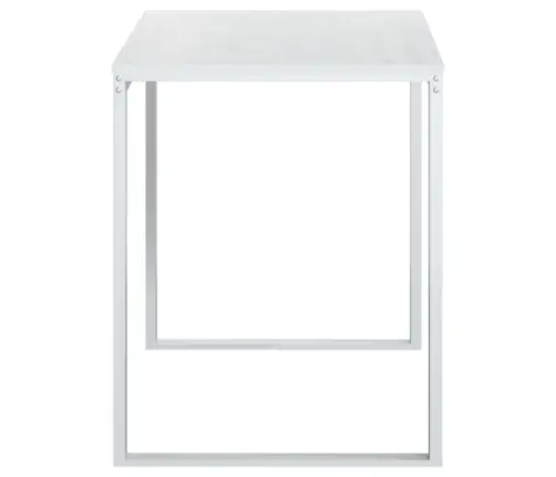 Datorgalds, 110X60X73 Cm, Skaidu Plāksne, Balts Vidaxl