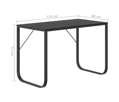 Kompiuterio Stalas, Juodos Spalvos, 110X60X73cm Mdp