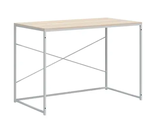 Datorgalds, Balta Un Ozolkoka Krāsa, 110X60X70 Cm Vidaxl