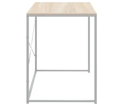 Datorgalds, Balta Un Ozolkoka Krāsa, 110X60X70 Cm Vidaxl