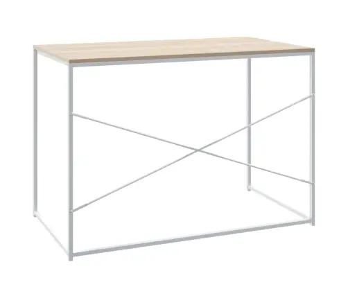 Datorgalds, Balta Un Ozolkoka Krāsa, 110X60X70 Cm Vidaxl